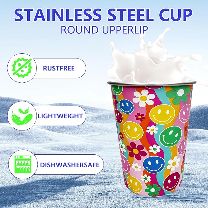 20oz 3PCS Stainless Steel Pint Cups, Reusable metal Cups, Drinking | Pint - Image 5
