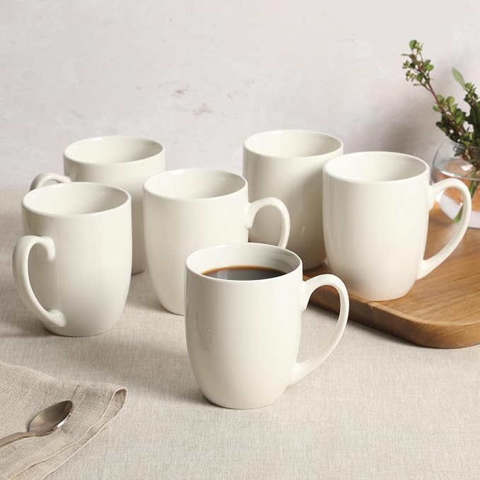 Gibson Home Great Essentials 16 Ounce Porcelain Coffee Mugs - Image 3