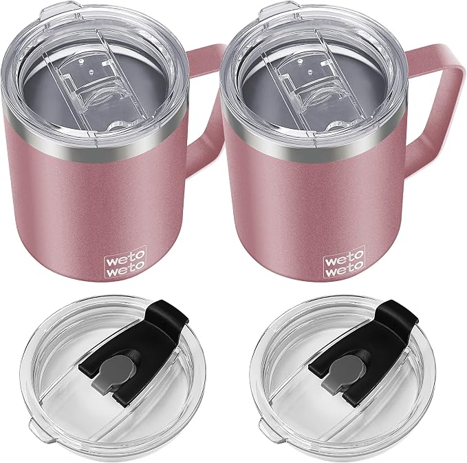 WETOWETO 14 oz Coffee Mug, Vacuum Insulated Camping Mug by Wetoweto
