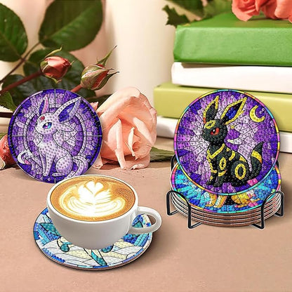 nekpiahu 8Pcs Diamond Painting Coasters - Image 3