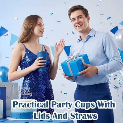 Honeydak 30 Pack Tumbler with Straw and Lid Bulk Cups - Image 4