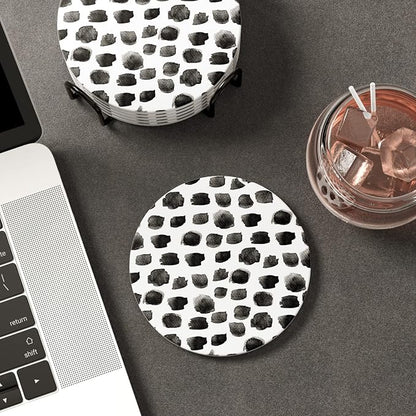 Coasters for Drinks, Kitchen Home Decor Housewarming Gift, Round 4 in - Image 6