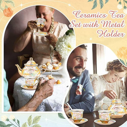 Zhehao 20 Pcs Porcelain Tea Set - Image 6