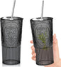 2 Set 20oz Vintage Plastic Tumbler by Unknown