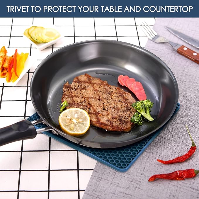 Silicone Trivets for Hot Dishes, Flexible Jar Opener Food Grade Spoon Holder - Image 3