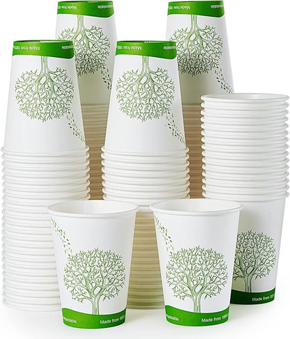 ECOLipak 240 Count 12 oz Compostable Paper Cup, Disposable Paper Coffee Cup | by ECOLipak
