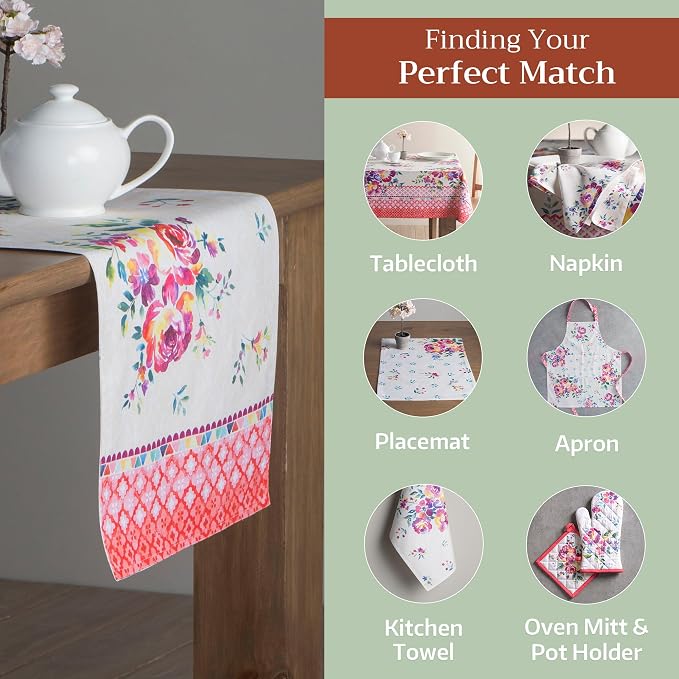 Maison d' Hermine Table Runner 100% Cotton 14.50" x 72" | Table Runners 72 - Image 5