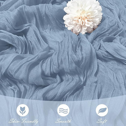 30 Pack Dusty Blue Cheesecloth Table Runner 17 x 108 inch Cheese Cloth Table - Image 5