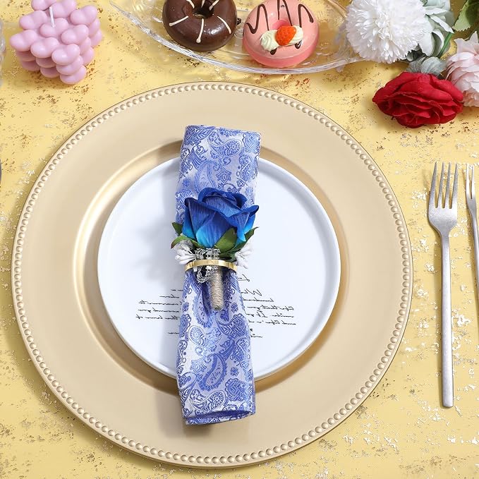 100Pcs Gold Napkin Rings Bulk, Elegant Gold Napkin Rings, Servilleteros para - Image 6