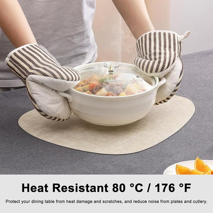 Faux Leather Placemats Set of 6, Dual Sided - Image 4