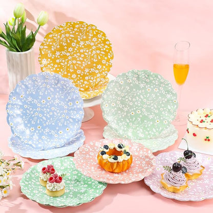Yungyan 30 Pcs Ditsy Floral Paper Plates - Image 5