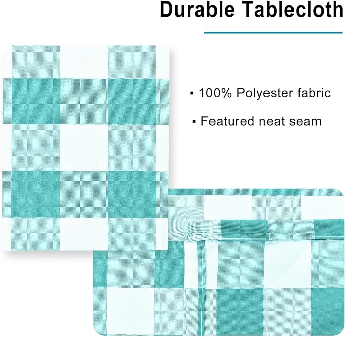 Checkered Tablecloth Rectangle, 30 x 60 Inch - Image 4
