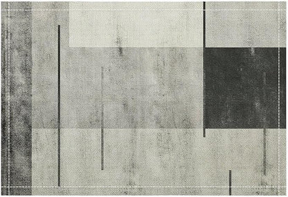 Gradient Placemat Set, Modern Minimal Black White Grey Abstract Geometric Shape Line Patchwork Pattern Home Decor Linen Table Mats for Dining Room Kitchen Party (17x12in) x6P