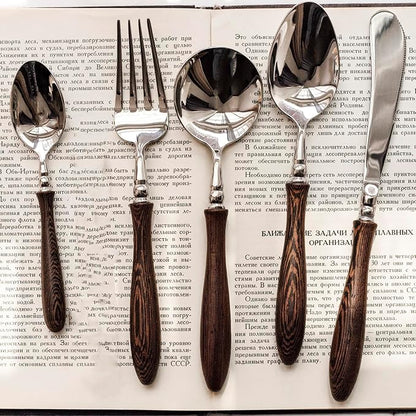 20 Piece Silverware Set Service by IKXOLifeswhispersweresonate
