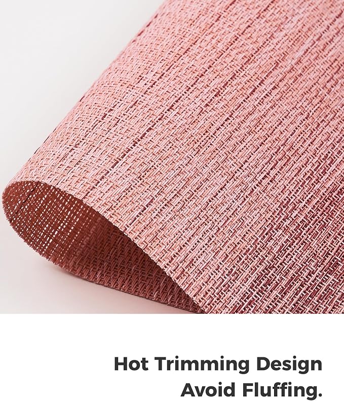 Leetaltree Gradient Pink Woven Placemats Set of 8 - Image 4