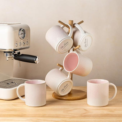 theterra Ceramic Coffee Mugs Set of 6, 14.2 oz Coffee Cups - Image 7