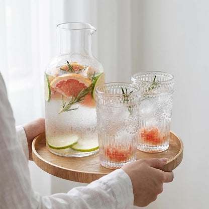 CycleMore 12Pc SunFlower Drinking Glasses, 15oz + 12oz + 4oz Clear Cup | Bar - Image 9