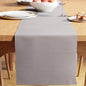 Encasa XO Table Runner, Yarn Dyed Ribbed Cotton 13"x72" | Light Grey, 12-Ply by EncasaXO