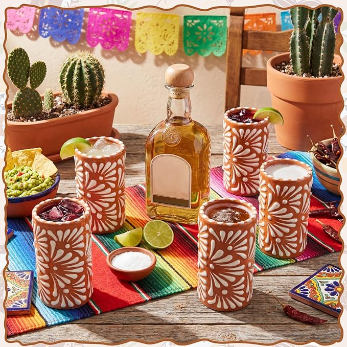 12 Set Cielito Lindo Party Favors, Terracotta, Handleless | Mexican Tequila - Image 3