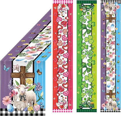 3 Pcs Easter Table Runners Seasonal Farmhouse Table Decor 13x72 Inch St - Image 8