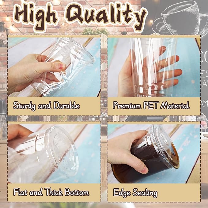 Qinsihwn 16 Oz Plastic Clear Cups - Image 3