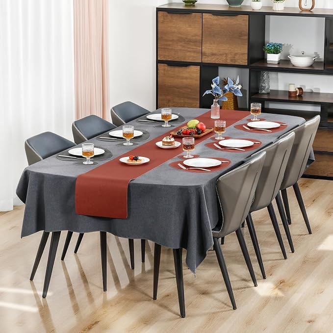 Faux Leather Placemats Set of 6, Dual Sided - Image 3
