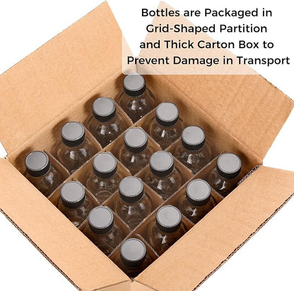 AOZITA 16 Pack, 2 oz Small Clear Glass Bottles w/Lid & 3 Funnels - 60ml Boston - Image 8