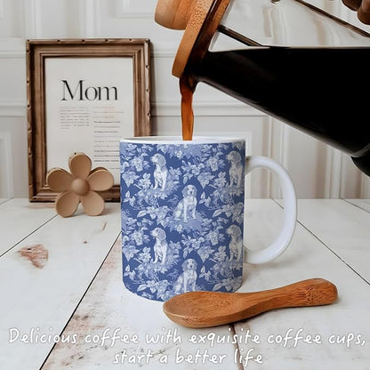 Blue Chinoiserie Deagle Mug, Beagle Gifts - Image 3
