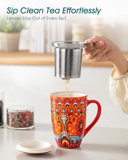 vancasso 18 Oz Tea Infuser Mug - Image 5