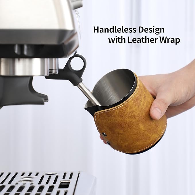 Handleless Milk Frothing Pitcher 450ml/15oz, 304 Stainless steel Espresso - Image 5