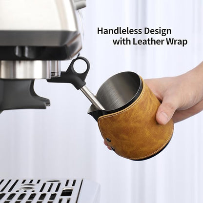 Handleless Milk Frothing Pitcher 450ml/15oz, 304 Stainless steel Espresso - Image 5