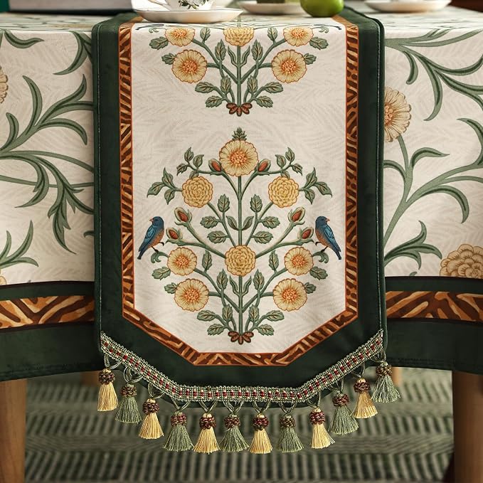 Patdrea Designer Elegant French Velvet Table Runner, Thanksgiving Dining Table - Image 8