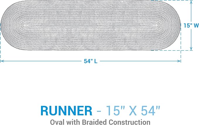Park Designs Sea Salt Spice Bin Table Runner 15" x 54", Braided | Cotton | - Image 5