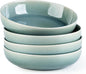GBHOME 8.75'' Large Ceramic Pasta Bowls, 38oz Stoneware Pasta Serving Bowls Set of 4 for Kitchen, Wide Bowls for Fruit,Pasta,Salad,Oatmeal,Meal, Microwave Safe, Reactive Glaze