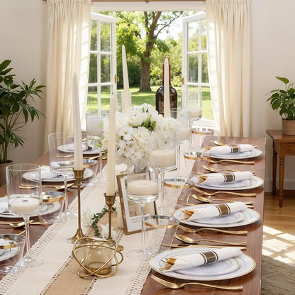350Piece Gold Dinnerware Set for 50 Guests - Image 5