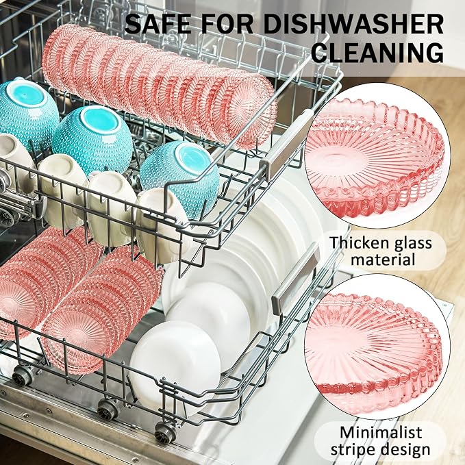 Modern Clear Glass Coasters Set of 6, Cute Coasters Table Mats - Image 4