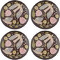 Karma, 8.75 inches Melamine Salad Plates Set of 4, Reusable Dishwasher Safe by KarmaGifts