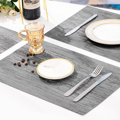 Leetaltree Grey Placemats, Heat Resistant Non-Slip Place mats - Image 6