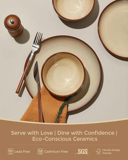 24 Piece Double Bowl Dinnerware Sets - Image 3