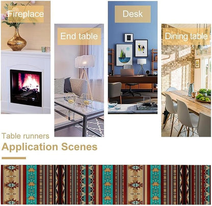 Aztec Southwest Table Runner, Ethnic Style Design Geometric Table Runners - Image 6