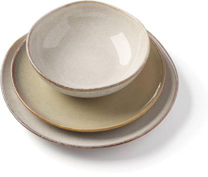 Oneida Organic Shades Oatmeal Stoneware 18-Piece Dinnerware Set - Image 6