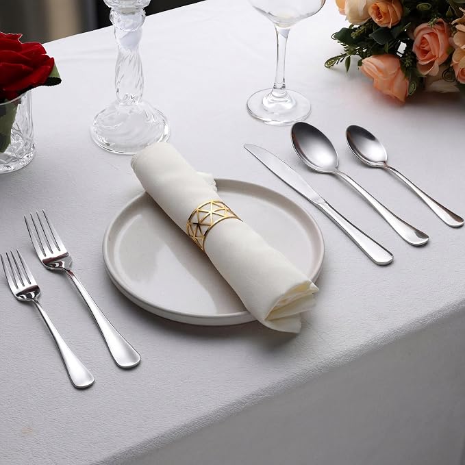 LIANYU 30 Piece Flatware Silverware Set - Image 7