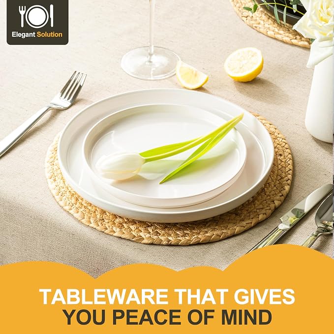 EWFEN Plates and Bowls Sets, 12 Pieces Ceramic Dinnerware Set - Image 2