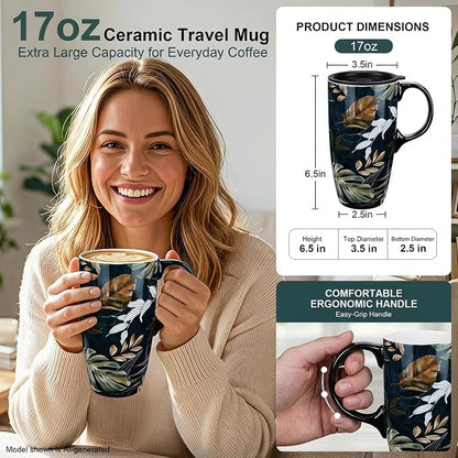 Topadorn 17oz Ceramic Travel Mug - Image 2