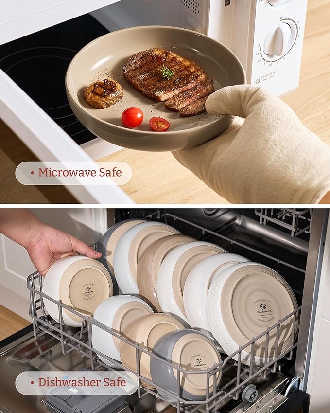 famiware Milkyway 33 oz Pasta Bowls Set of 8, Dishwasher & Microwave Safe - Image 4