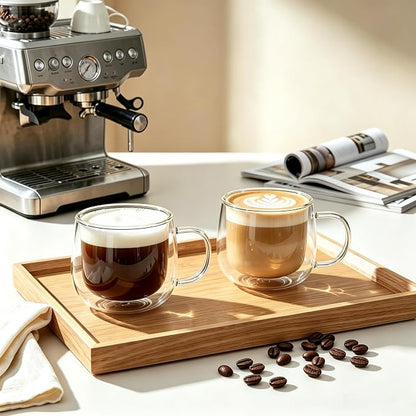 CNGLASS 8.5oz Double Walled Glass Coffee Mugs - Image 5