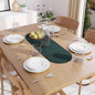 Encasa XO Dining Table Runner, Handmade Ribbed Cotton 12"x36" Dark Green | 100% by EncasaXO