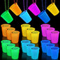 Cididu 24 Pack Shot Glass Necklaces Cups Glow in The Dark, Plastic Reusable by Cididu