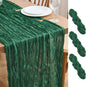 Asee'm 3pcs Emerald Green Cheesecloth Table Runner Christmas 10FT Rustic | Fall by Aseem