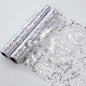 Snowkingdom 2 Pieces Silver Table Runner, Sequin Glitter Foil Metallic Thin by Snowkingdom